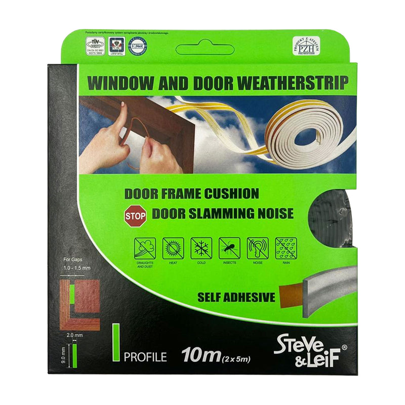 I-Profile Window & Door Seals 9x2mm (2x5m) - Weatherstrips