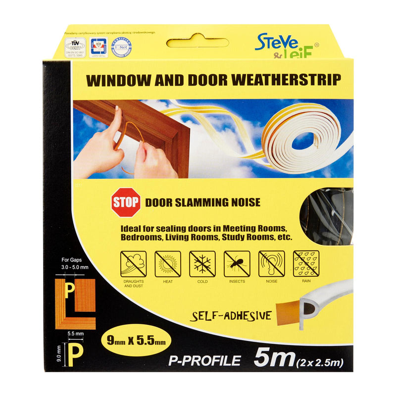 P-Profile Window & Door Seals 9x5.5mm (2x2.5m) - Weatherstrips