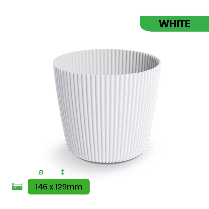 Milly Round Flower Pot (146x129mm) - White
