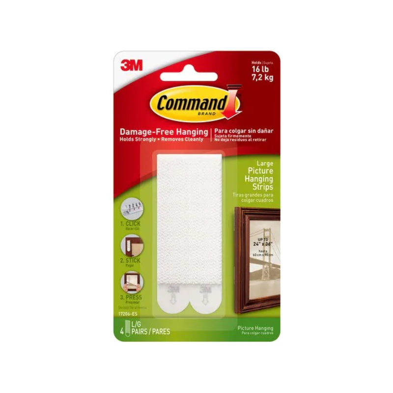 Command White Large Picture Hanging Strips