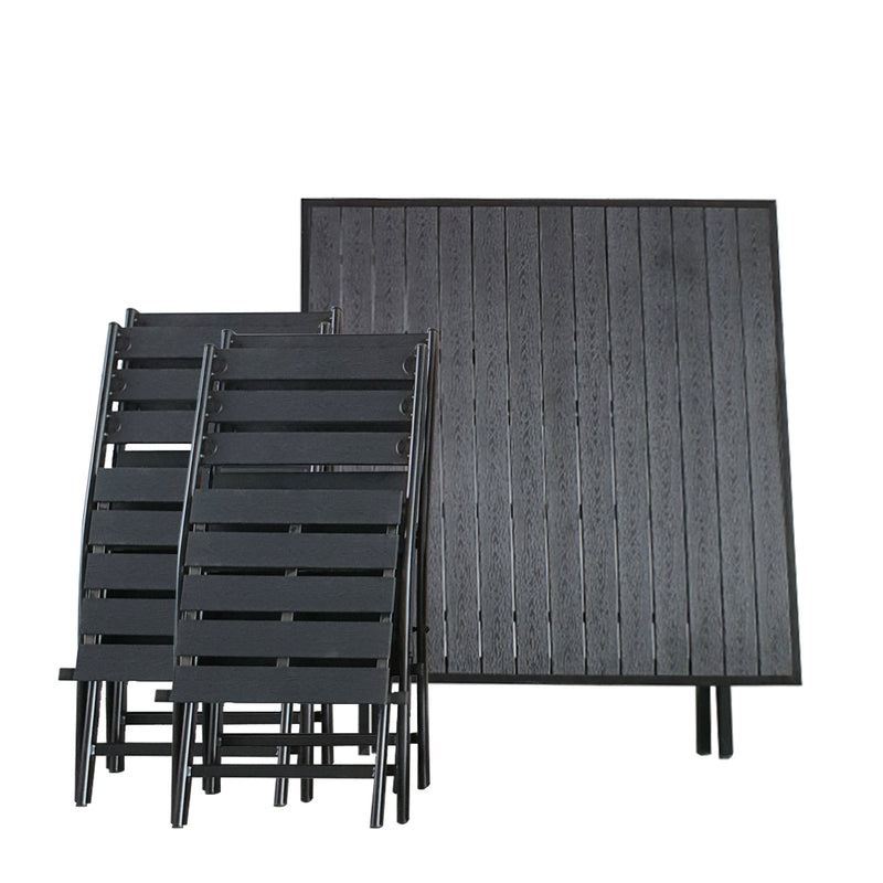 Wren 5-Piece Outdoor/Indoor Dining Set (Black)