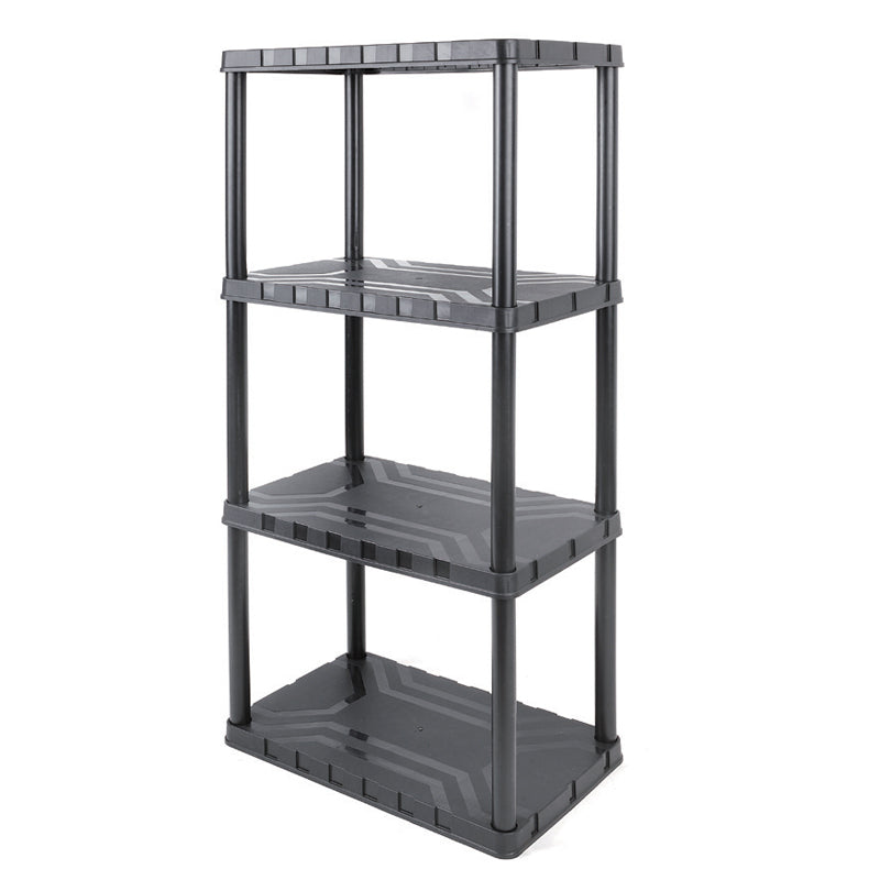 Plastic 4 Shelf Rack (126cm) - Easy Assemble, No Tools Required ...