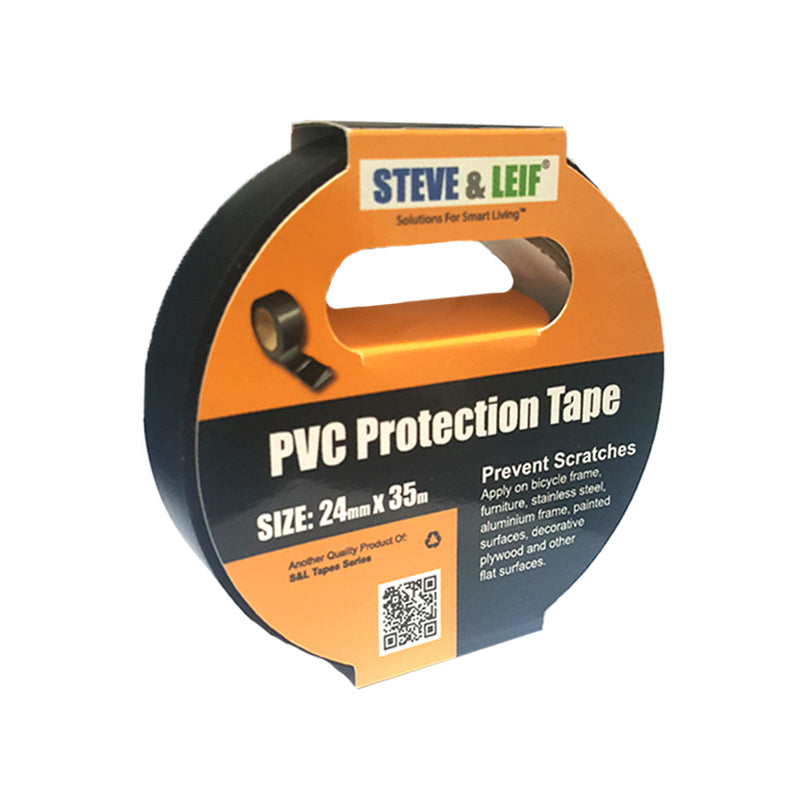 Black PVC Insulation Protection Tape (24mm x 35m), ,Steve & Leif - greenleif.sg