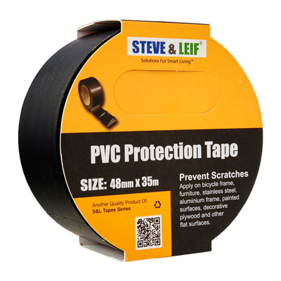 Black PVC Insulation Protection Tape (48mm x 35m), ,Steve & Leif - greenleif.sg