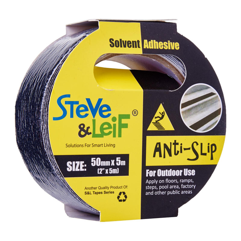 Black Outdoor Anti-Slip Tape (50Mm X 5M), ,Steve & Leif - greenleif.sg