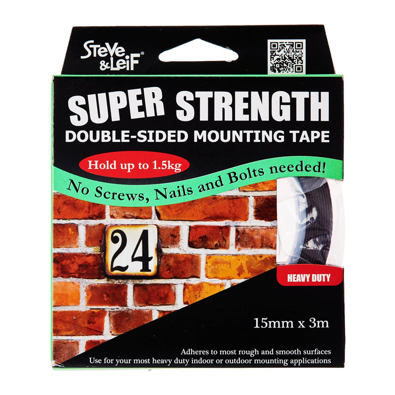 Double Sided Heavy Duty Foam Tape (15Mm X 3M), ,Steve & Leif - greenleif.sg