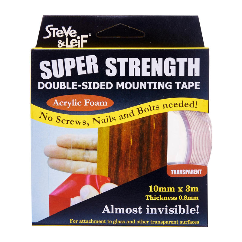 Double Sided Acrylic Clear Tape (10Mm X 3M), ,Steve & Leif - greenleif.sg