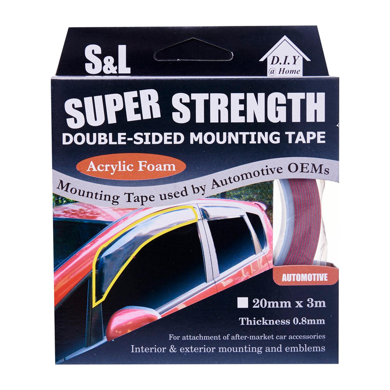 Double Sided High Bond Automotive Acrylic Foam Tape (20Mm X 3M), ,Steve & Leif - greenleif.sg