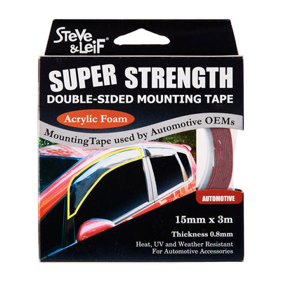 Double Sided High Bond Automotive Acrylic Foam Tape (15Mm X 3M), ,Steve & Leif - greenleif.sg