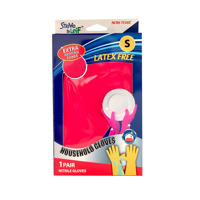 Nitrile Household Dishwashing Glove (S) Pink