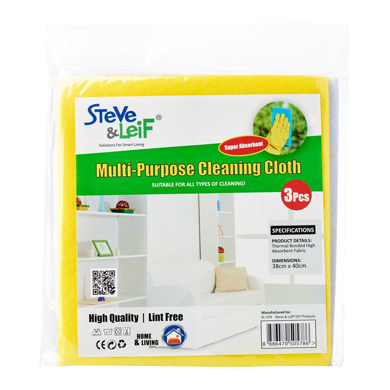 Multipurpose Cleaning Cloth 3Pcs, ,Steve & Leif - greenleif.sg