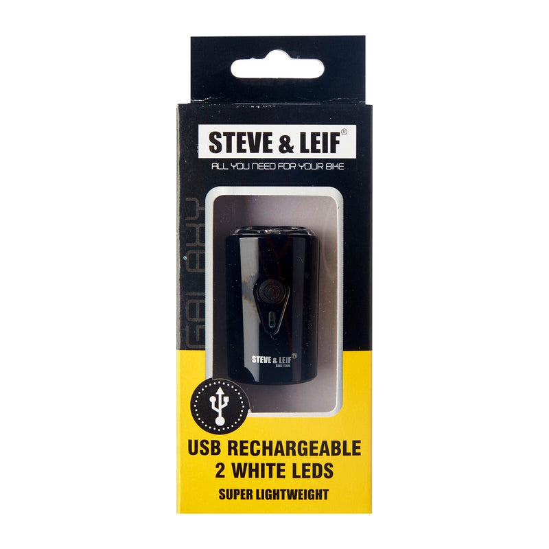 Galaxy USB Rechargeable 2 White LED Lights, Bicycle Accessroies,Steve & Leif - greenleif.sg
