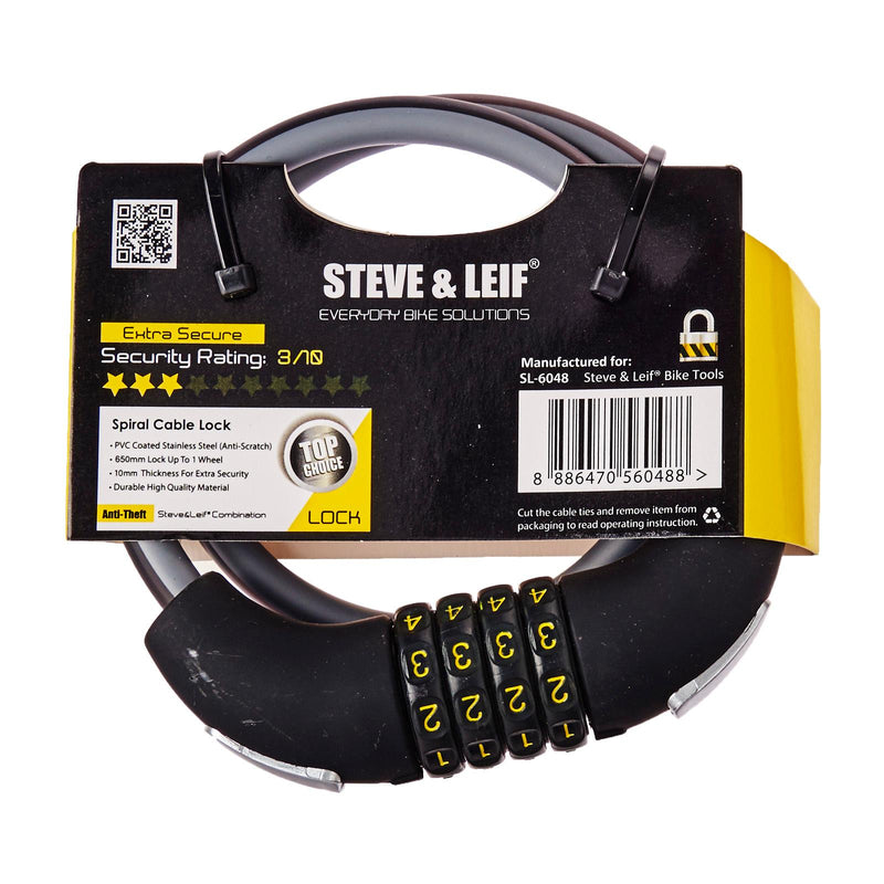 Bicycle Combination Lock (10mm x 650mm), Bicycle Accessroies,Steve & Leif - greenleif.sg