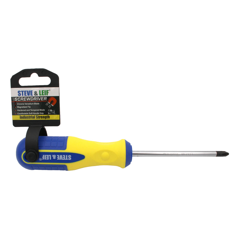 4 inch Yellow/Blue Phillips Screwdriver (6x100mm)