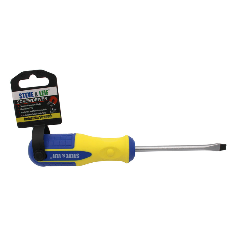 4 inch Yellow/Blue Slotted Screwdriver (6x100mm)