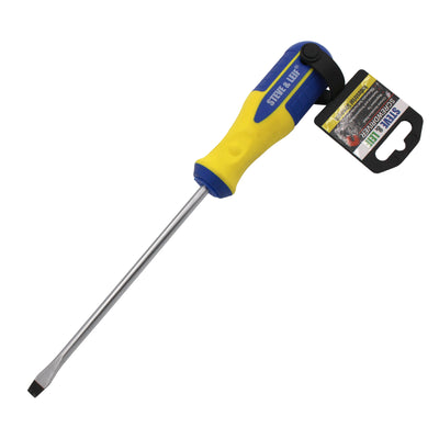 6 inch Yellow/Blue Slotted Screwdriver (6x150mm), ,Steve & Leif - greenleif.sg