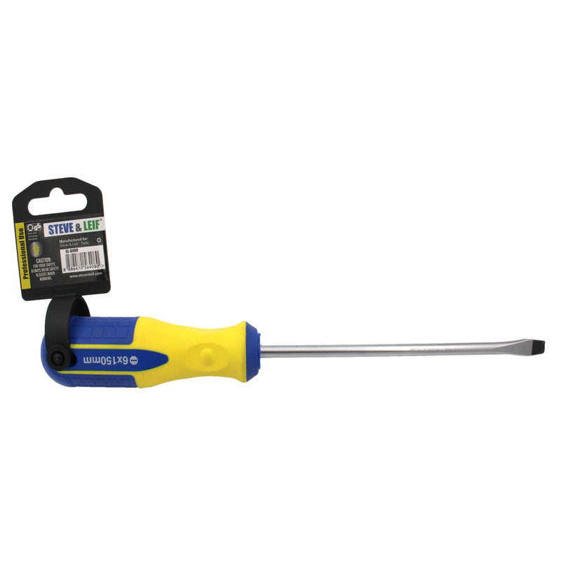 6 inch Yellow/Blue Slotted Screwdriver (6x150mm)