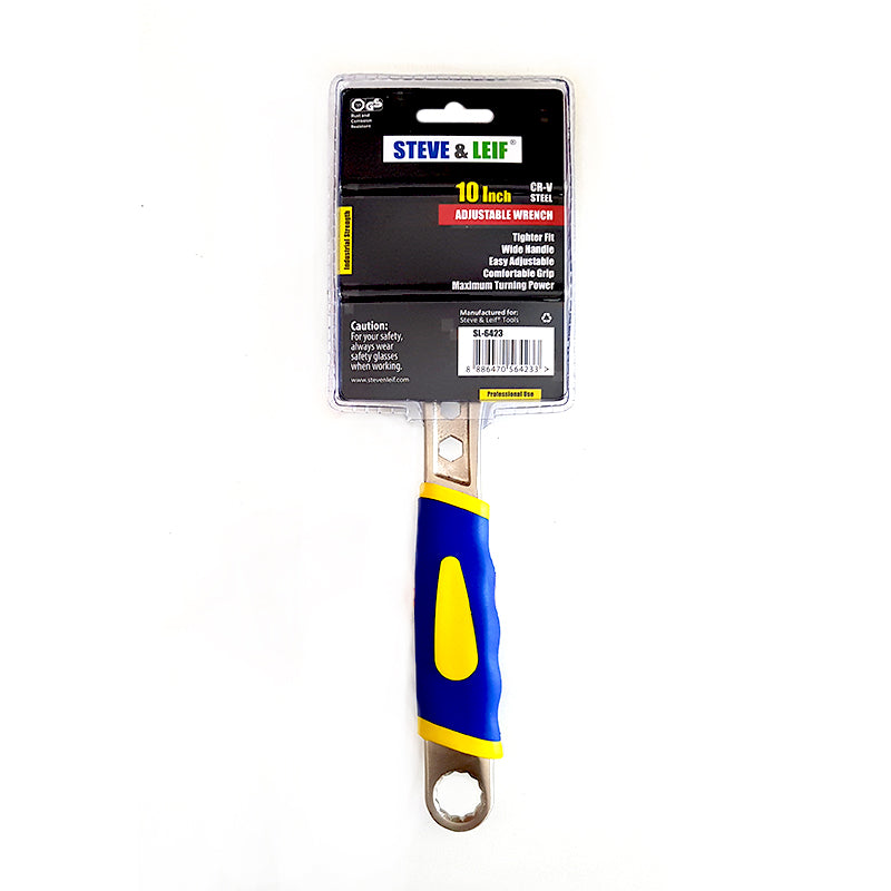 Adjustable Wrench With Grip CR-V Steel (10")