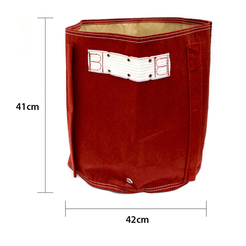 57L Maroon Big Tomato Fabric Planter (42 x 41cm) with Stacking Kit Red