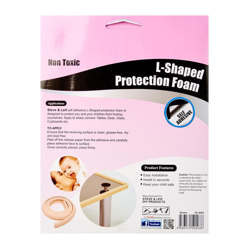 Brown L-Edge Protector With Tape 2m