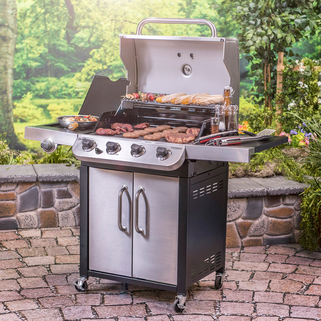 Performance CV 4-Burner Gas BBQ Grill W/Side Burner –