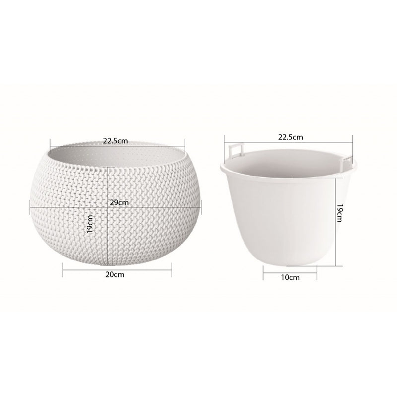 Splofy Bowl Basket Wave Pot (290x190mm)