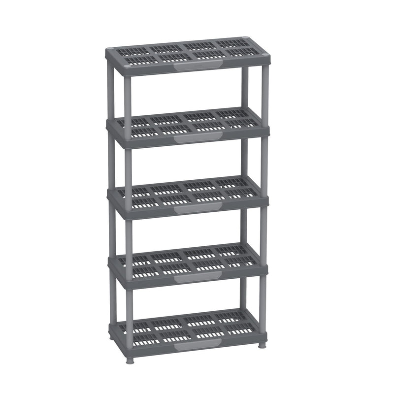 Heavy Duty Multipurpose 4/5 Shelf Rack (141.5/185cm)(Grey)