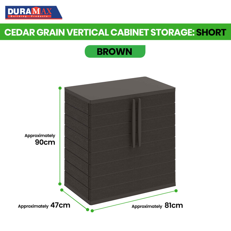 Cedar Grain Vertical Cabinet Storage Short (Brown)