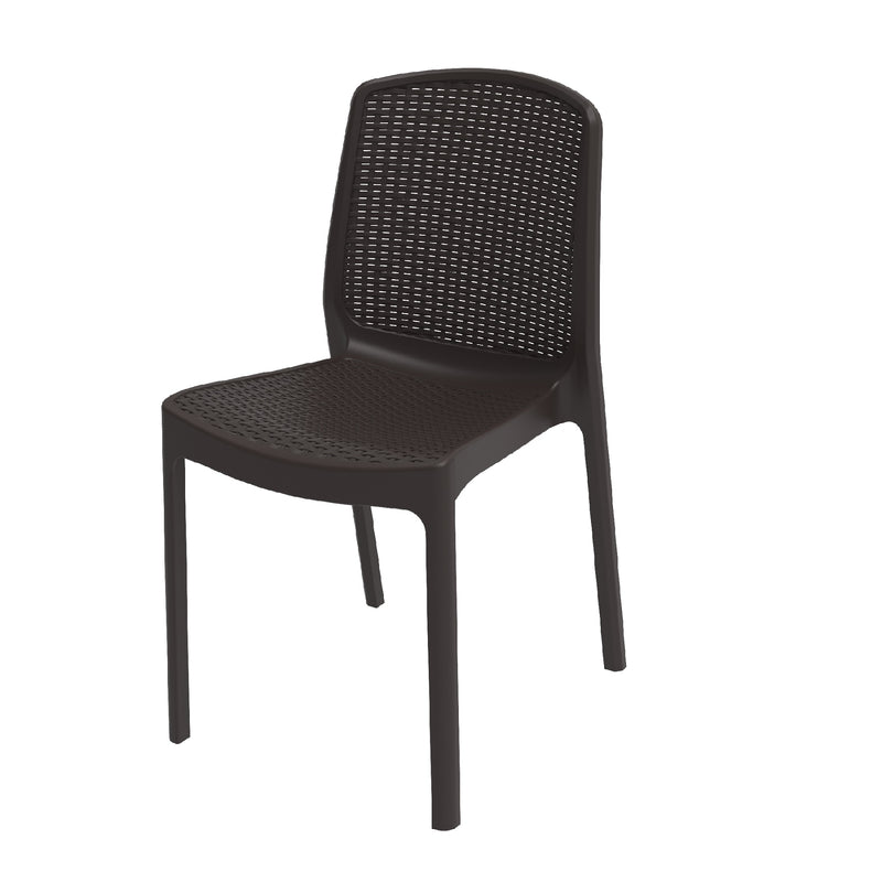 Outdoor Cedarattan Armless Chair (Brown)