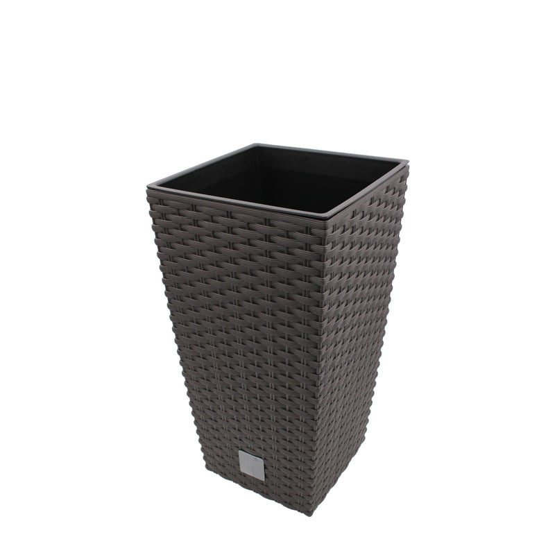 Rato Square Basket Weave Flower Pot (170x324mm)