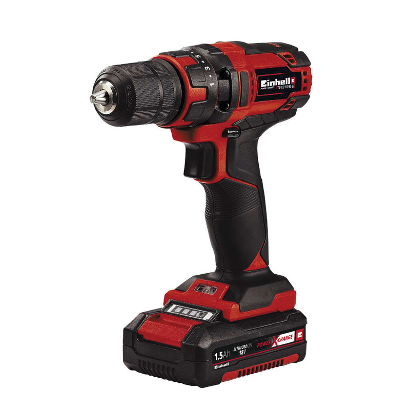 Cordless Drill [TC-CD 18/35 Li] 1.5Ah Battery Charger Set Included, Drill,Einhell - greenleif.sg