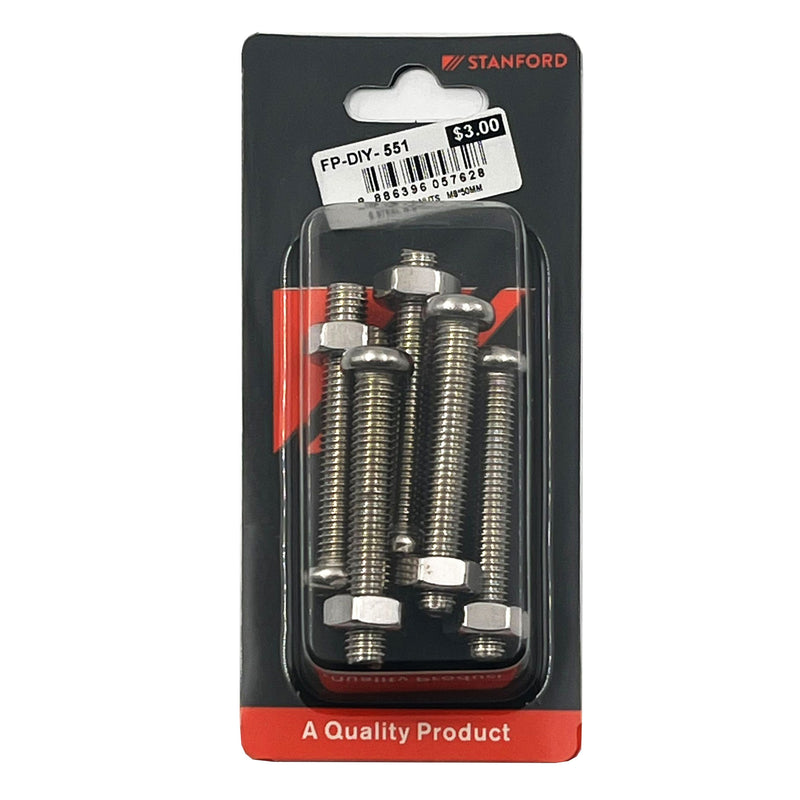 Pan Phillips Stainless Steel Bolts & Nuts