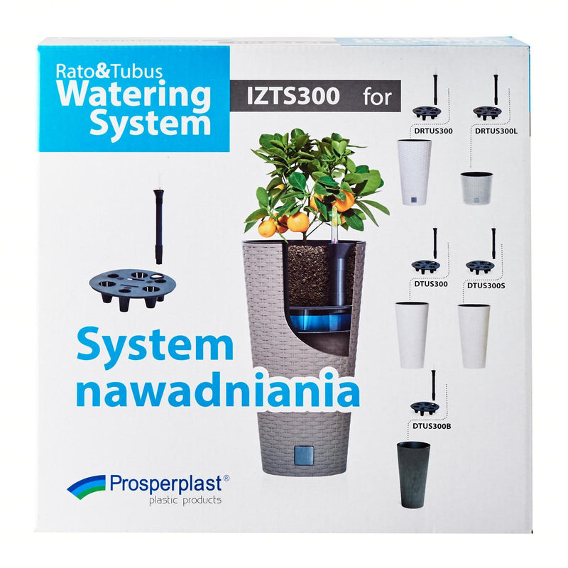 [Made in Poland] Rato Tubus Round Basket Wave Pot (300x270mm) + Self Watering System [Bundle Deal]