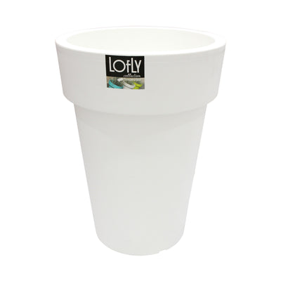 Lofly Slim Flower Pot (293x396mm) - White, ,Prosperplast - greenleif.sg