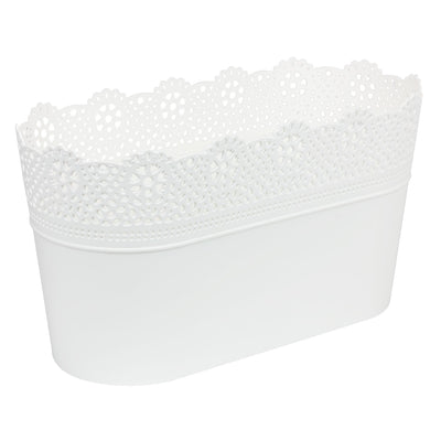 Lace Pot (285x135x155mm) - White, ,Prosperplast - greenleif.sg