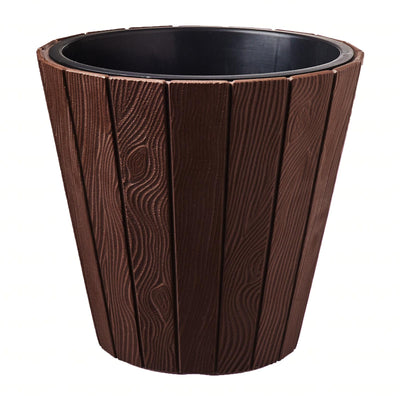 Woode Wood Grain Pot (299x281mm), ,Prosperplast - greenleif.sg