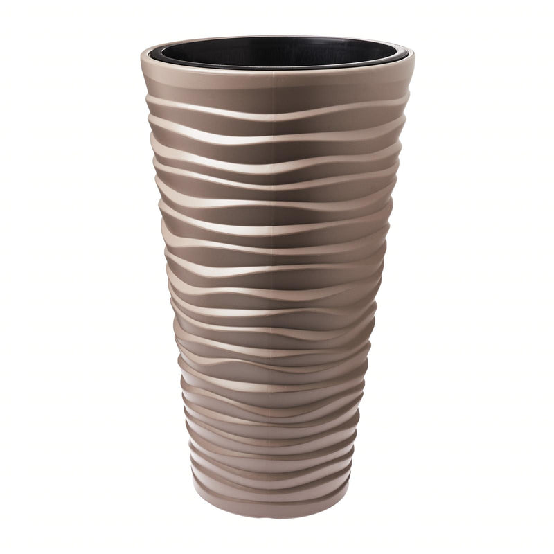 Sand Slim Horizontal Wave Pot (296x520mm) - Mocca, ,Prosperplast - greenleif.sg