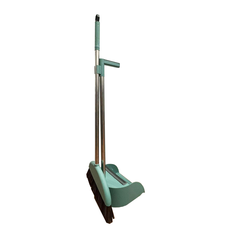 Broom and Dustpan Set (White/Green)