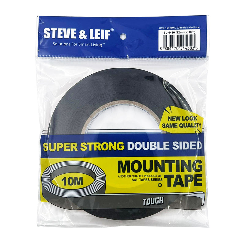 Super Strong Double-Sided Black Pe Foam Mounting Tape (12Mm X 10M)