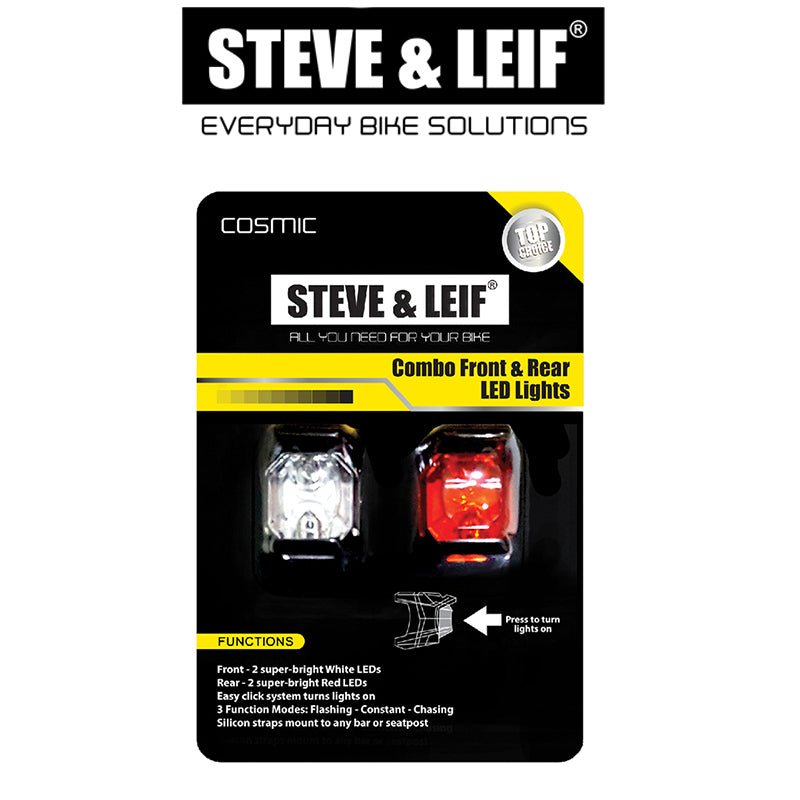 Combo Front and Rear LED Bicycle Lights