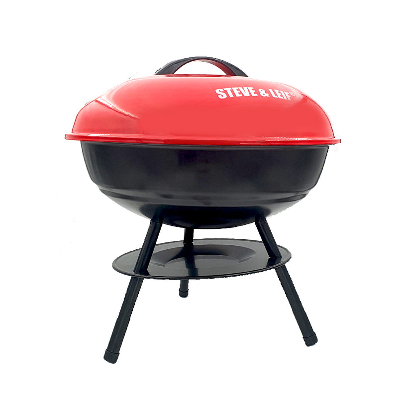 Steve & Leif Red Portable Charcoal BBQ Grill (36cmx40cm)