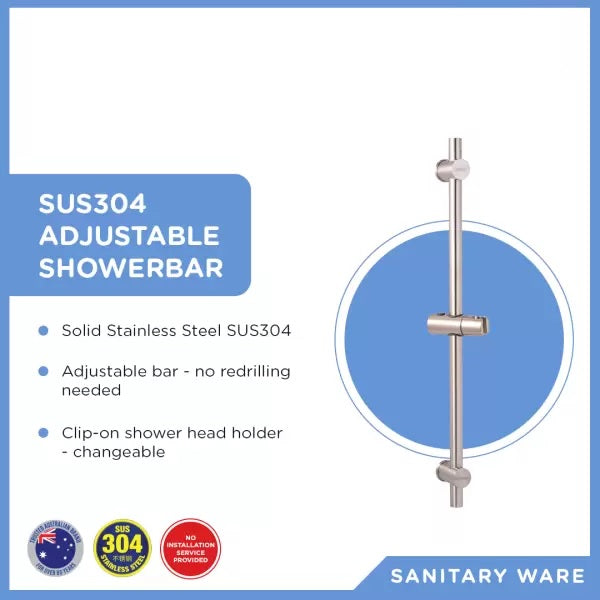 Stainless Steel Adjustable Showerbar
