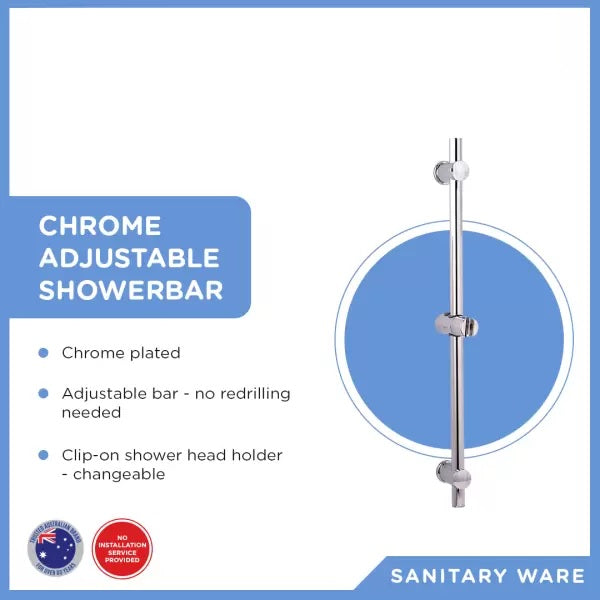 Chrome Adjustable Showerbar