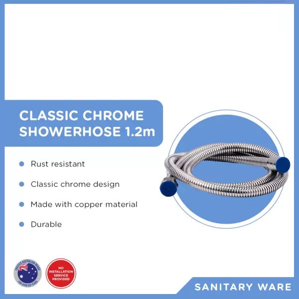 Classic Chrome Showerhose 1.2m