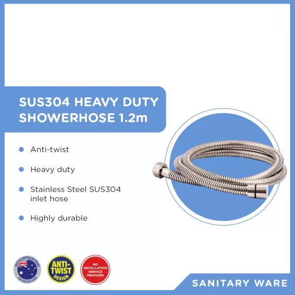 Stainless Steel Heavy Duty Showerhose 1.2m