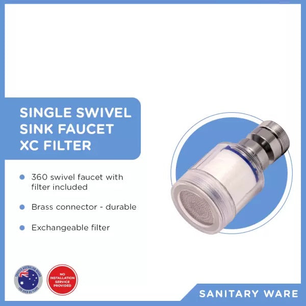 Single Swivel Sink Faucet Exchangeable Filter