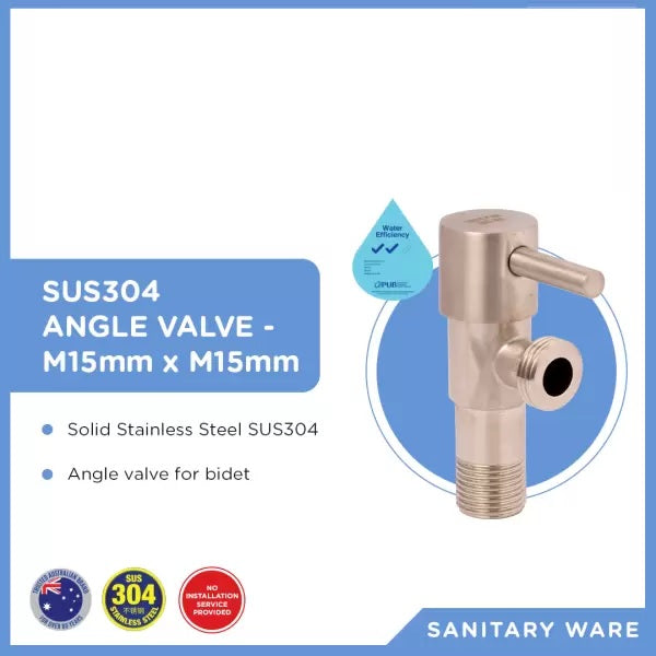 Stainless Steel Angle Valve – M15mm X M15mm