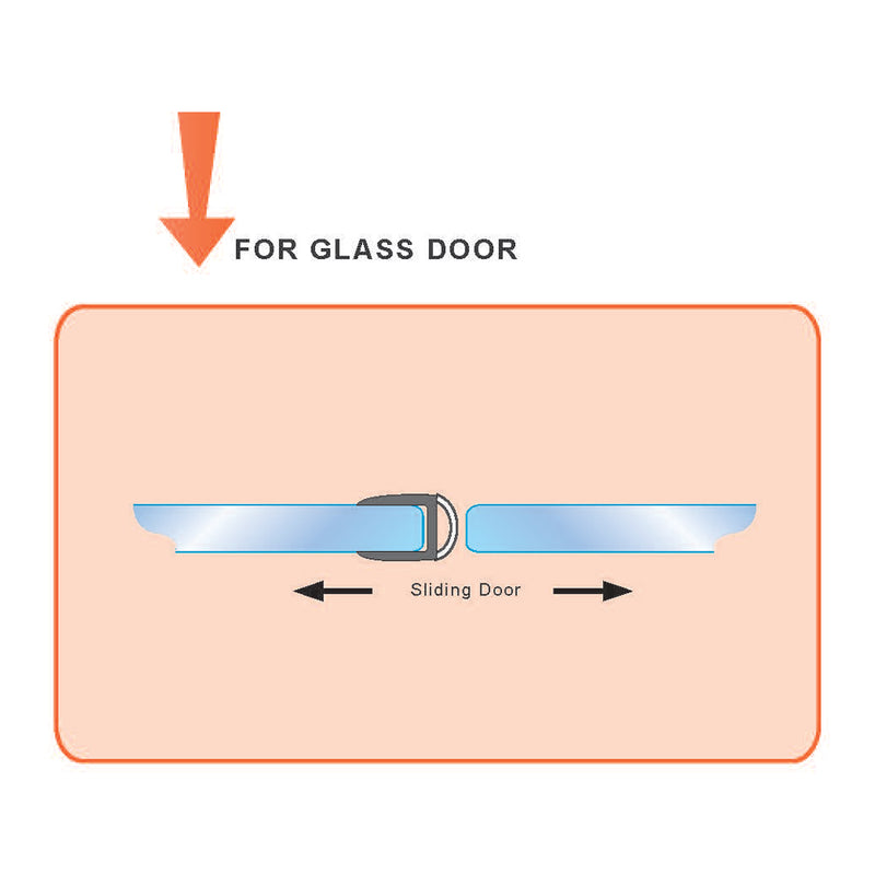 D-Shape Glass Door Seal (12mm x 2.5m)