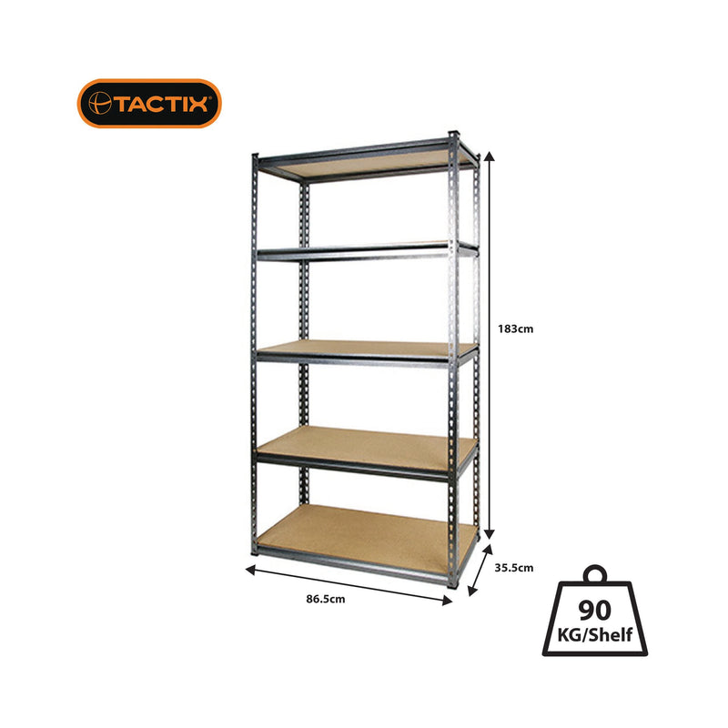 Steel 5 Shelf Unit - 2 in 1 (shelf rack or workbench)