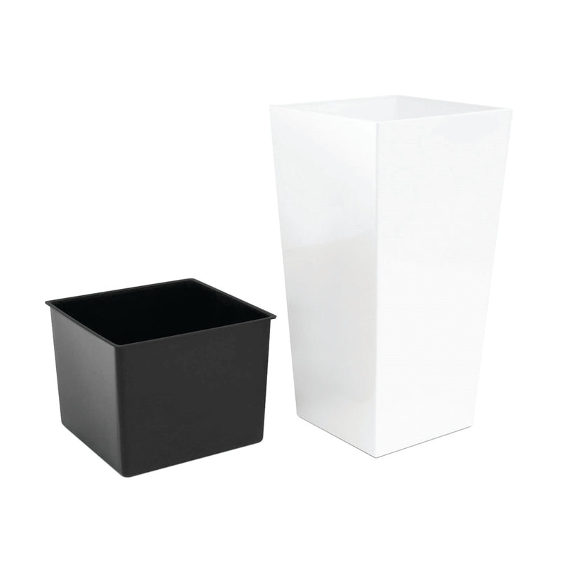 [Made in Poland] Urbi Square Pot (325x325x610mm) White + Self Watering System [Bundle Deal]